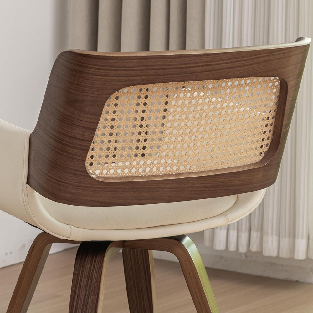 Swivel Dining Chairs - Mid Century Modern Dining Chairs with Curved Arms | Er...