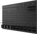 Metal Peg Board Kit with 1/4" Pegboard Accessories, 6 Pack 12"X24" Pegboard and 264PCS Extra Thick Pegboard Accessories,Wall Organizer Peg Board Panels Tool Organizer Storage System (Black)