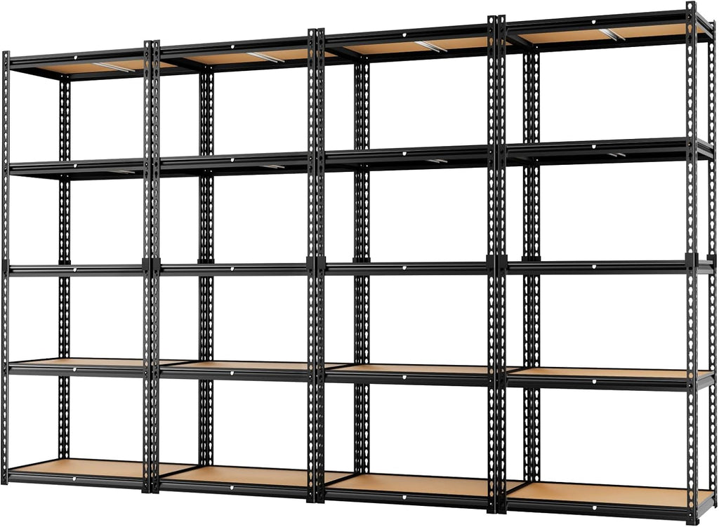 LEVELEVE 5-Tier Heavy Duty Storage Shelving Unit, 2020 lbs Capacity, Adjustable Metal Utility Shelf, 35" L x 16" W x 73" H for Garage, Kitchen, Pantry, Basement, Bathroom, Laundry,4 Pack