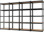 LEVELEVE 5-Tier Heavy Duty Storage Shelving Unit, 2020 lbs Capacity, Adjustable Metal Utility Shelf, 35" L x 16" W x 73" H for Garage, Kitchen, Pantry, Basement, Bathroom, Laundry,4 Pack