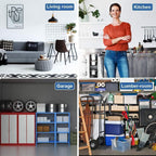 Meet perfect 6-Tier Wire Shelving Unit, 72" H x 42" W x 16" D Heavy Duty Metal Storage Shelves, 1500LBS Total Weight Capacity Adjustable Standing Shelf Rack with Leveling Feet