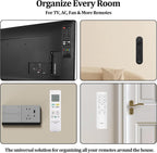 Magnetic Remote Control Holder Wall-Mounted Remote Holder Adhesive Strips Easy Installation for TV, Fan, and AC Remotes to Organize Home & Office (6 Pack)