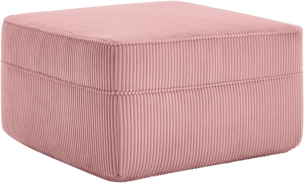 Corduroy Ottoman 30.3 Inch - No Assembly Needed Foot Rest Stool, Plush Sag-Fr...