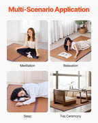 VEVOR Japanese Tatami Mat, Twin XL - 39'' x 80'' Foldable Handwoven Rattan Tatami Mat, Non-Slip & Easily Cleaned Tatami Mattress, Summer Breathable Tatami for Sleeping, Meditation, Yoga