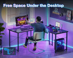 Casaottima L Shaped Gaming Desk, Corner Desk Gaming Table for Home Office, Computer Desk Sturdy Writing Workstation for Small Space, Easy to Assemble, 51 inch, Black