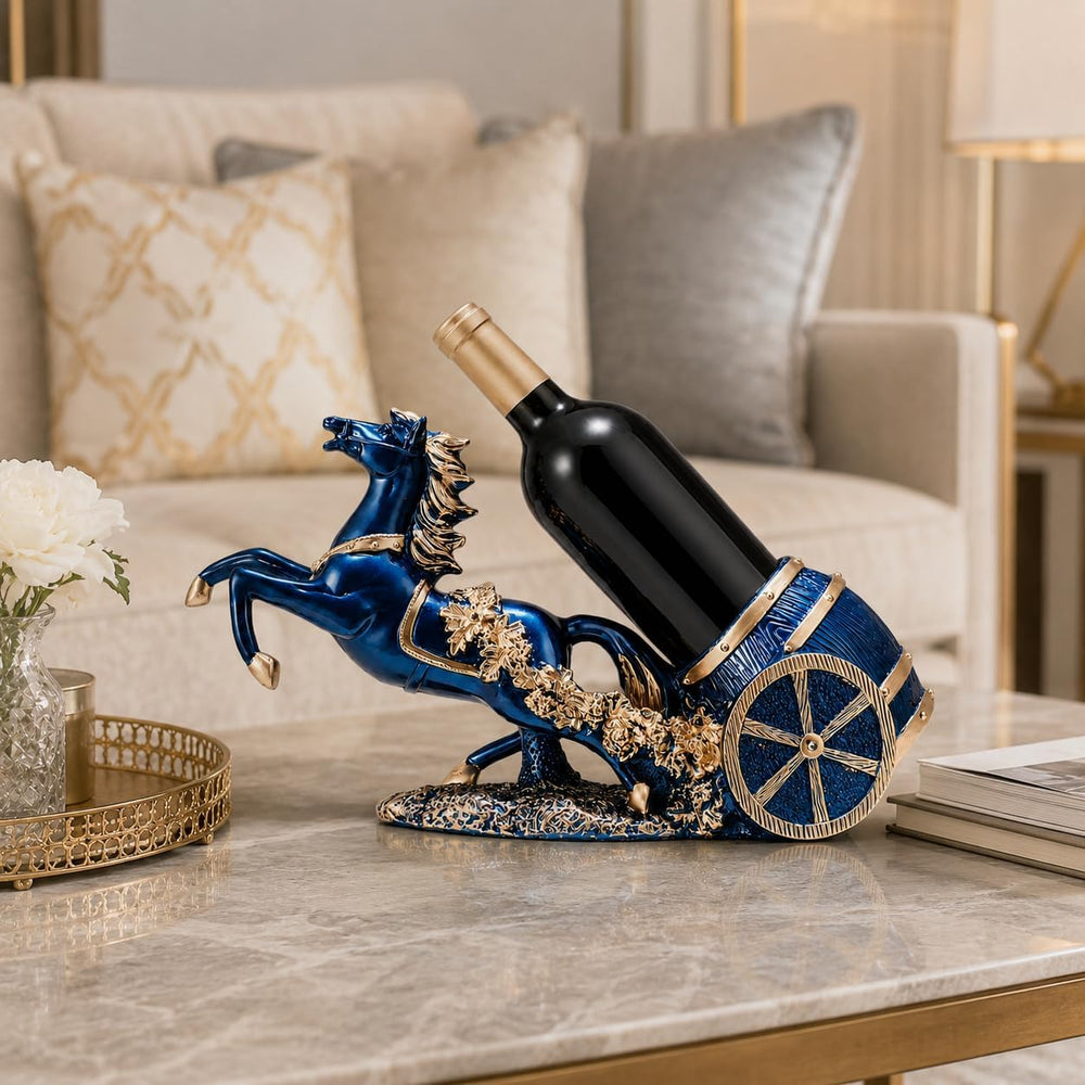 Small Horse Wine Bottle Holder Stand Countertop for Bar Accessories | Tableto...