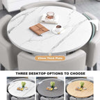 Reception Desk for Spaces with Lockable Drawer, Compact Office Counter Desk Counter Modern Front Lockable Drawers,Modern Round Square Dining Table Set with 4 Chairs Conference Table & Recept