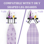 JUYSON Ironing Board Holder Wall Mount for T&Y Leg Ironing Board Hanger, Iron Holder Wall Mounted for Laundry Room