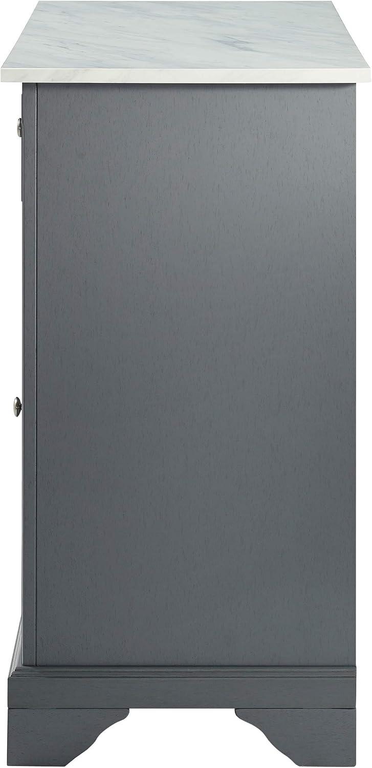 Crosley Furniture Avery Kitchen Island with Storage Shelves, Microwave Stand,...