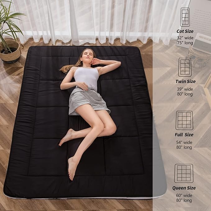 MAXYOYO Futon Mattress, Padded Japanese Floor Mattress Quilted Bed Mattress T...