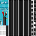 Black Cord Cover Wire Hider - 157in Large Cable Concealer, Cord Hider for Wall Mount TV, Cable Raceway Kit, Extension Cord Cover Indoor, Electrical Wire Cover, Cable Management Wall, Wire Molding