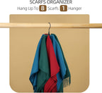 ZEDODIER Belt Hanger, 2 Pack Rotatable Belt Rack Closet Accessories Organizer, Maximum 24 Storage Capacity, Hanging Holder Storage Hook for Belt, Bra, Tank Top, Tie, Scarf, Purse, Black