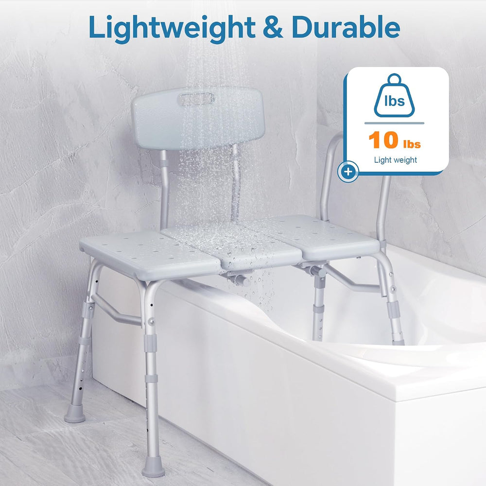 HOMLAND Tub Transfer Bench for Bathtub, FSA/HSA Eligible 400 lbs Heavy Duty S...