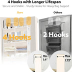 Ofiray-home Over the Door Organizer 5 Tiers,Extra Large Behind Door Storage of 10 Compartments,80 lbs Weight Capacity Over the Door Storage, Door Hanging Organizer for Closet, Diaper Organizer, Beige