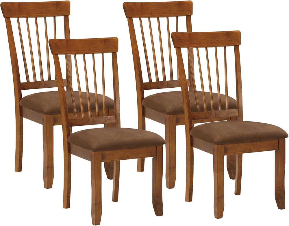 Signature Design by Ashley Haddigan Dining Chairs Set of 4, Cushioned Rake Ba...