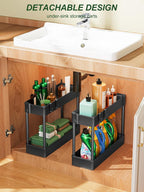 LEHOM 5.1" Slim Storage Cart - 4 Tiers Bathroom Organizer Mobile Shelving Unit Storage Rolling Utility Cart Slide Out Organizer for Kitchen Bathroom Laundry Narrow Places
