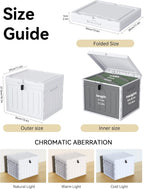 Oterri Plastic File Box with Lid for Letter Size File Folders, Hanging File Folder Box, File Organizer for File Cabinet, Home, Office,School(White, Large-1 Pack Without Folders)