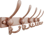 Dseap Coat Rack Wall Mount 2.0 Pro: Heavy Duty 300% Thicker, 16" Stud Mount, Stainless Steel Wall Coat Hooks Hanger for Clothes Jackets Hats Entryway Closet, MaxStrong Series, Rose Gold