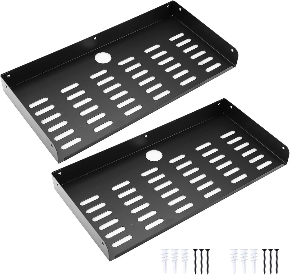 Metal Floating Shelf 16.8" x 8" Modern Wall Mounted Shelf for TV Co...