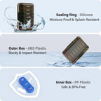 Weekly Pill Organizer 3X a Day, 7 Day Pill Box 3 Times, Portable for Travel Pill Case for Pills/Vitamin/Fish Oil/Medication/Supplements (3x7 Black+Rainbow)
