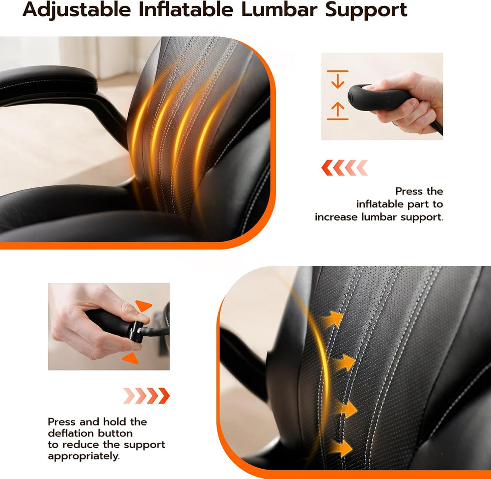 Ylzyxal Office Desk Chair, Ergonomic Computer Chair with Padded Flip-Up Arms ...