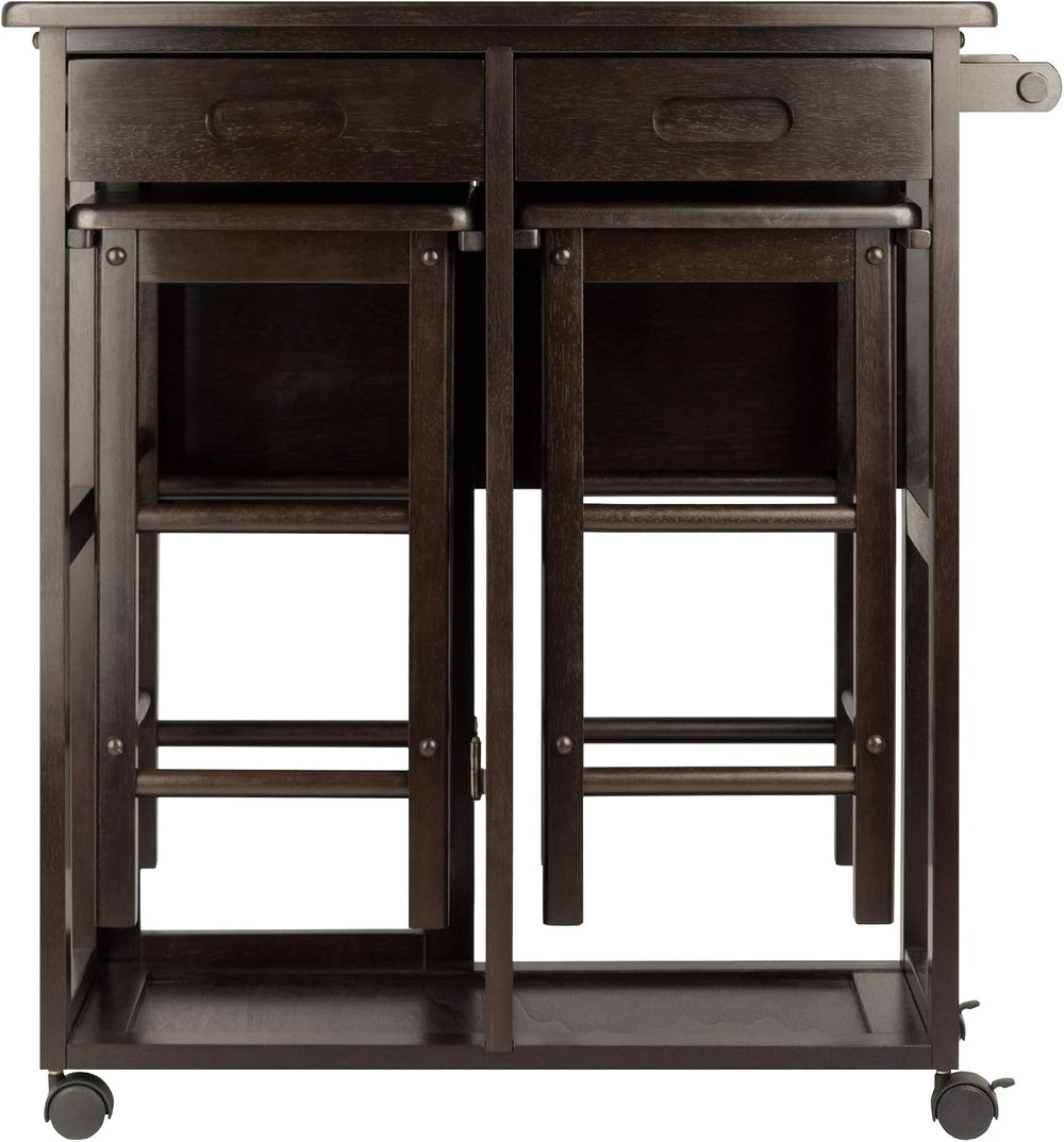 Winsome Suzanne Kitchen Table Set with Stools, Coffee, 33" | Convenient ...