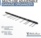 StoreYourBoard Garage Tool Organizer Wall Mount – Heavy Duty Garage Wall Organizer for Garage Organization and Storage, Broom Holder Wall Mount for Gardening Tools & Yard Tools – 64" Holds 600 lbs