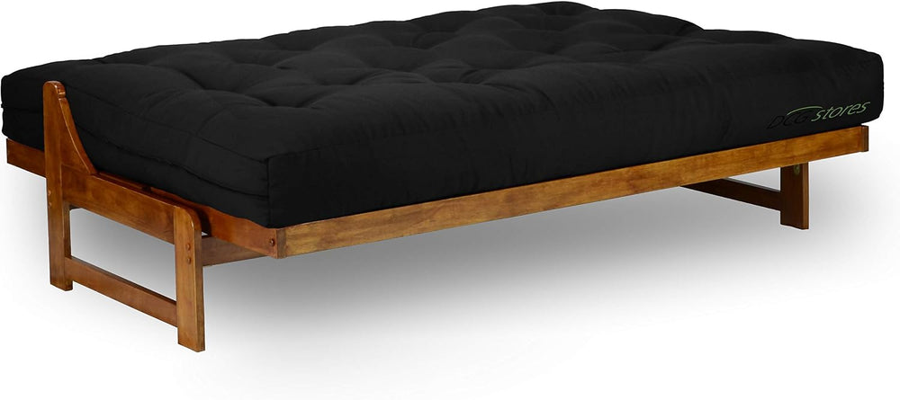 Nirvana Futons Extra Thick Premium 10-Inch Queen Futon Mattress, Black Twill ...
