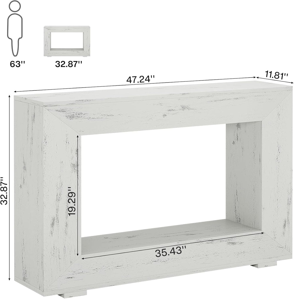 Tribesigns Farmhouse Console Table, 47 Inches Entryway Console Table with Sto...