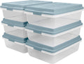 Hefty HI-RISE 40 Qt Stackable Storage Bins with Lids – 6 Pack Clear Plastic Under Bed Storage Containers, Shoe Organizer Boxes with XL Lid-Locking Latches, Comfort-Grip Handles, Durable Double Rim