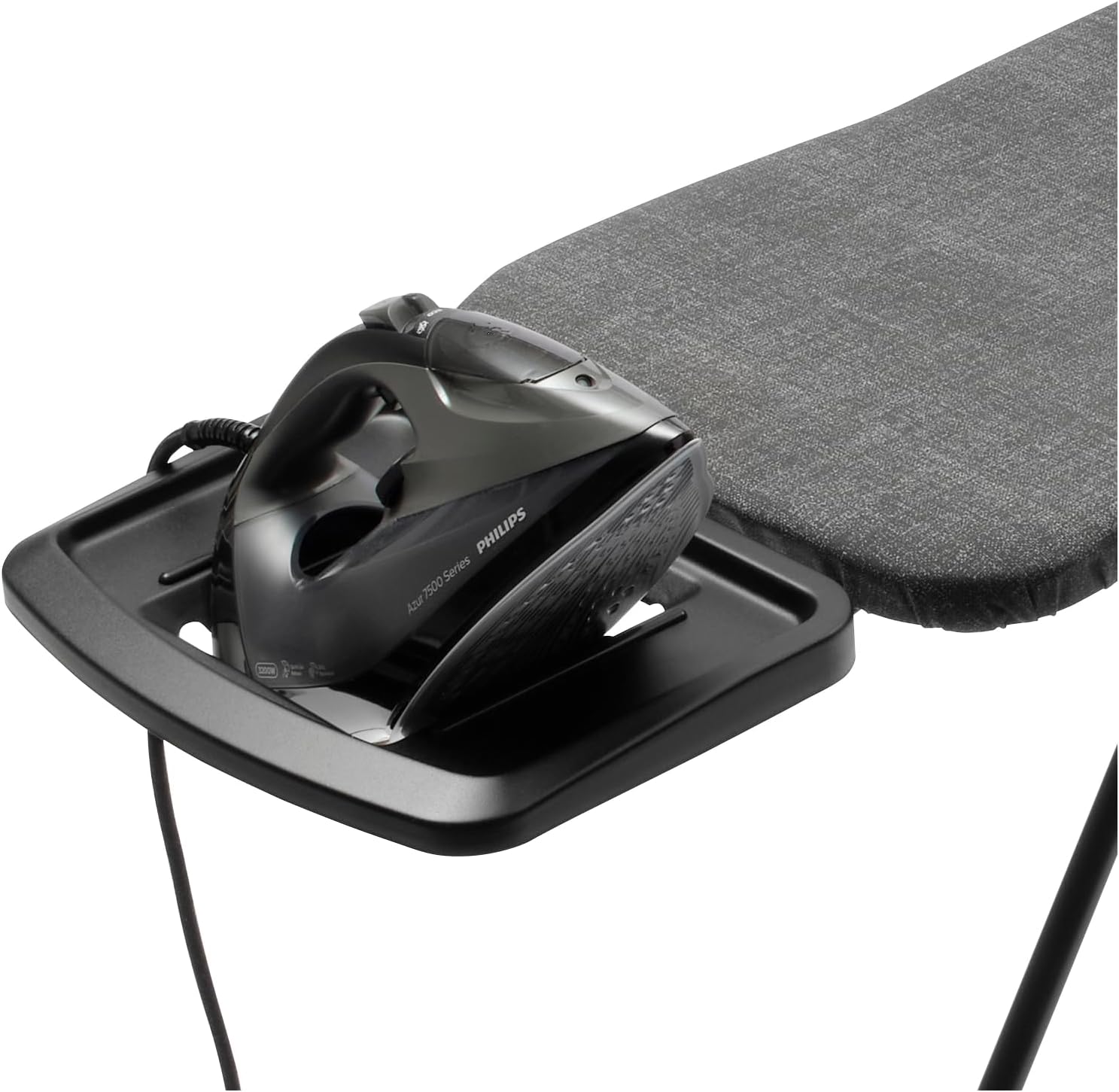 Brabantia - Ironing Board B – Solid Steam Iron Rest – Adjustable Height – Non-Slip Rubber Feet – 100% Fairtrade Cotton Cover with Foam Padding – Foldable – New Dawn – Size B (49 x 15 in)