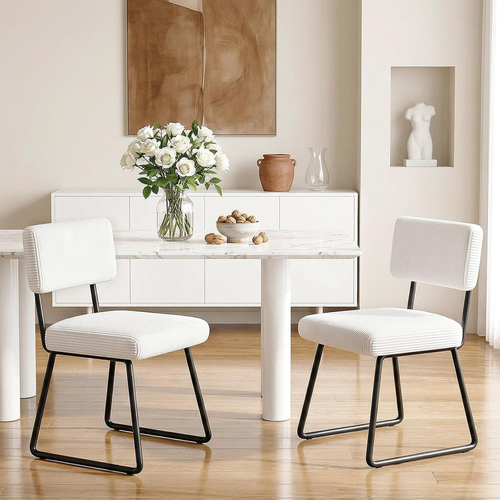 Velvet Dining Chairs Set of 4, Upholstered Dining Room Kitchen Chair with Thi...
