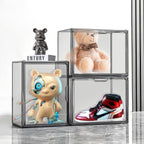 Clear Stackable Plastic Storage Bins with Lids, Large Gray Organizer Containers for Home, Kitchen & Closet Organization