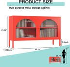 Metal Storage Cabinet with Doors and Shelves,2 Door TV Stand,Accent Cabinet，Metal Locker&Sideboard Buffet Cabinet&Bookshelf&Cupboard for Home,Office,Living Room