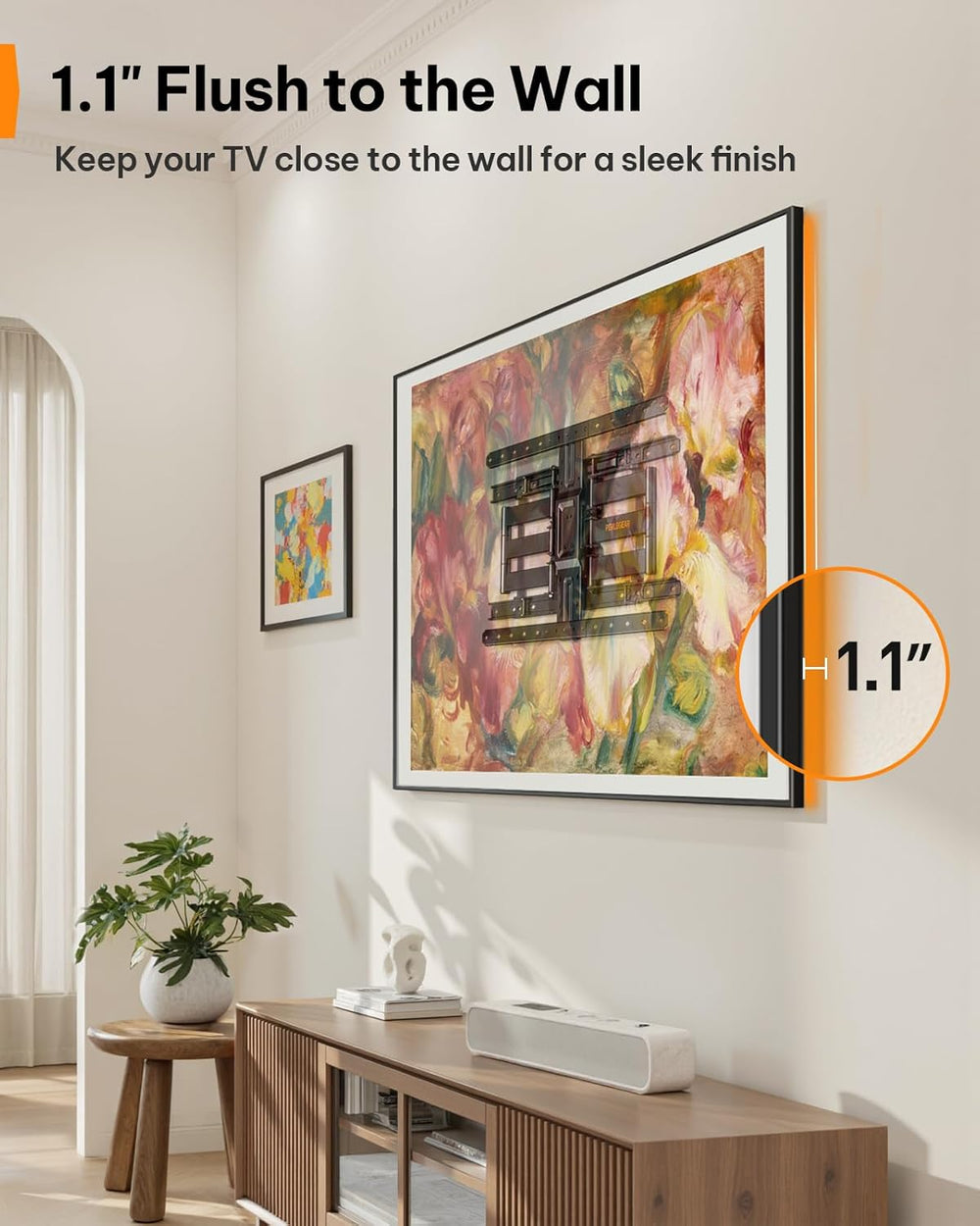 Perlegear Ultra Slim TV Wall Mount 1.1" Low Profile for 42-90" TVs,...