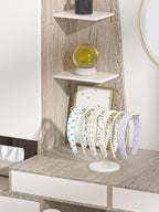 Headband Holder Organizer,Head Band Stand For Girls Room,Mouse Ear Storage For Women,Hair Accessories Display Rack (Metal Golden Headband Holder)