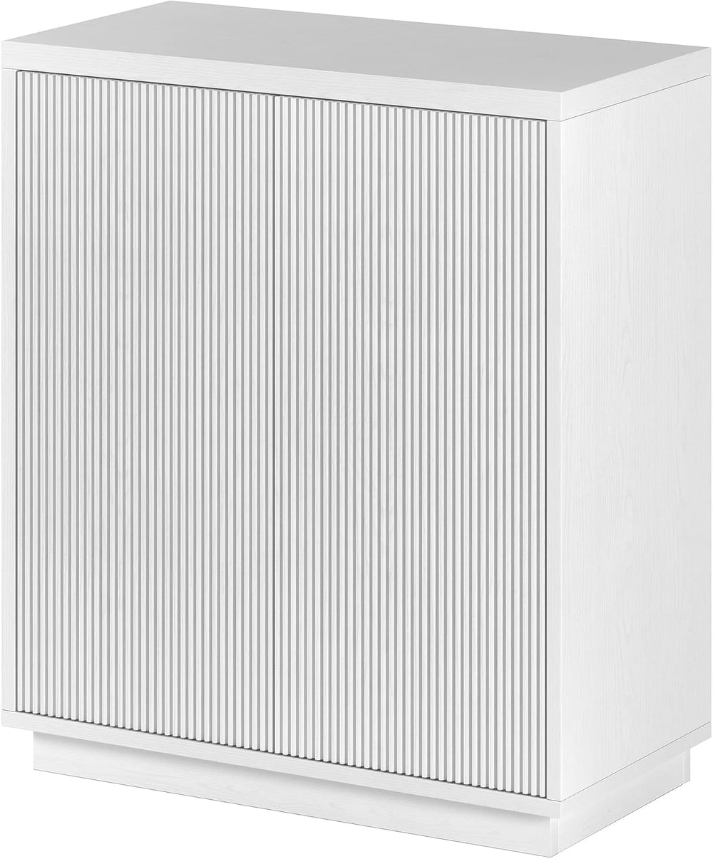 Henn&Hart 28" Fluted Accent Cabinet, Sideboard Buffet, Cloud White |...