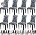 Chair Covers, Stretch Kitchen Chair Covers/Dining Chair Covers for Dining Room 8 Pack, Removable Washable Dining Chair Slipcovers for Home, Hotel, Banquet
