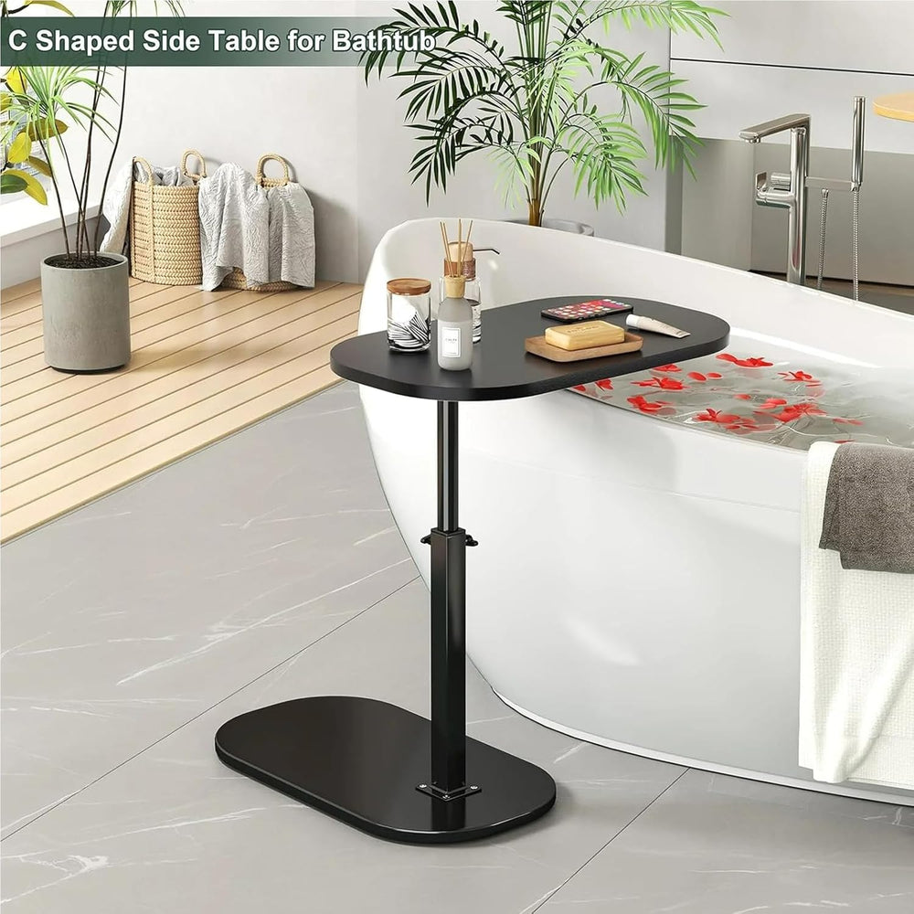 C-Shaped End Table - Height Adjustable (23.5"-31.5"), 16"x12&q...