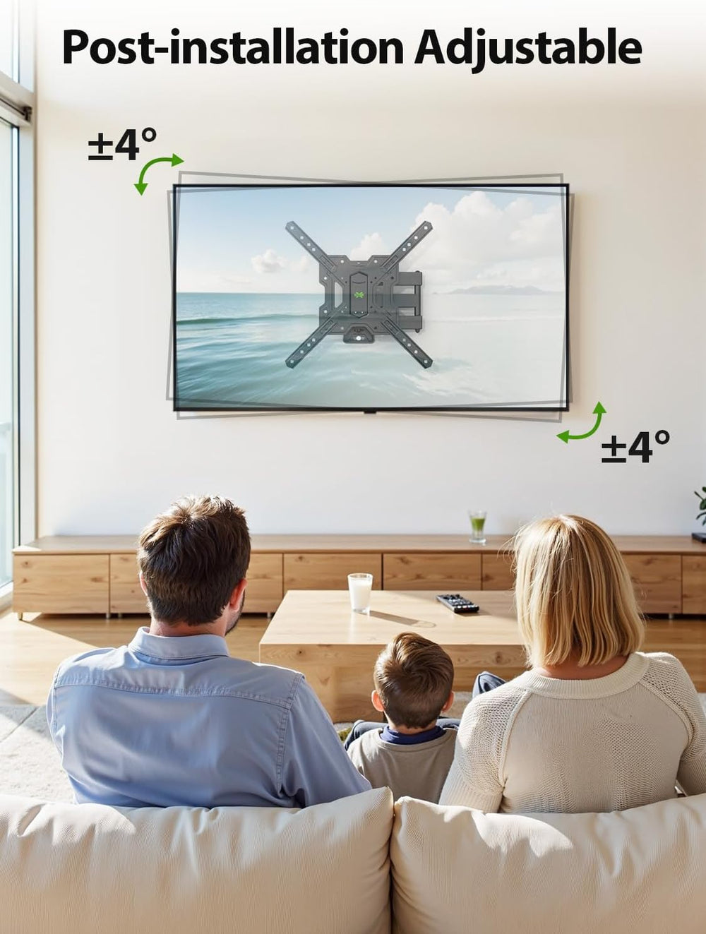 USX MOUNT UL Listed Full Motion TV Mount, Swivel Articulating Tilt TV Wall Mo...