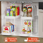 Multi-Purpose Pull-Out Storage Organizers, Under Sink & Cabinet Storage, 12.8 Inch, White (白色)