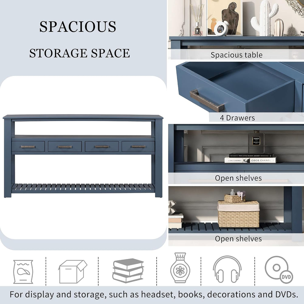 LKTART Console Table for Entryway with Drawers,61.5'' Long Sofa Table...