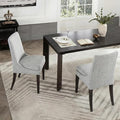 Upholstered Dining Chairs Modern Sidechair Performance Fabric High Back Armlesschair for Diningroom Kitchen,Light Grey,Set of 2(1 Box)