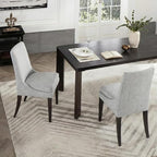 Upholstered Dining Chairs Modern Sidechair Performance Fabric High Back Armlesschair for Diningroom Kitchen,Light Grey,Set of 2(1 Box)