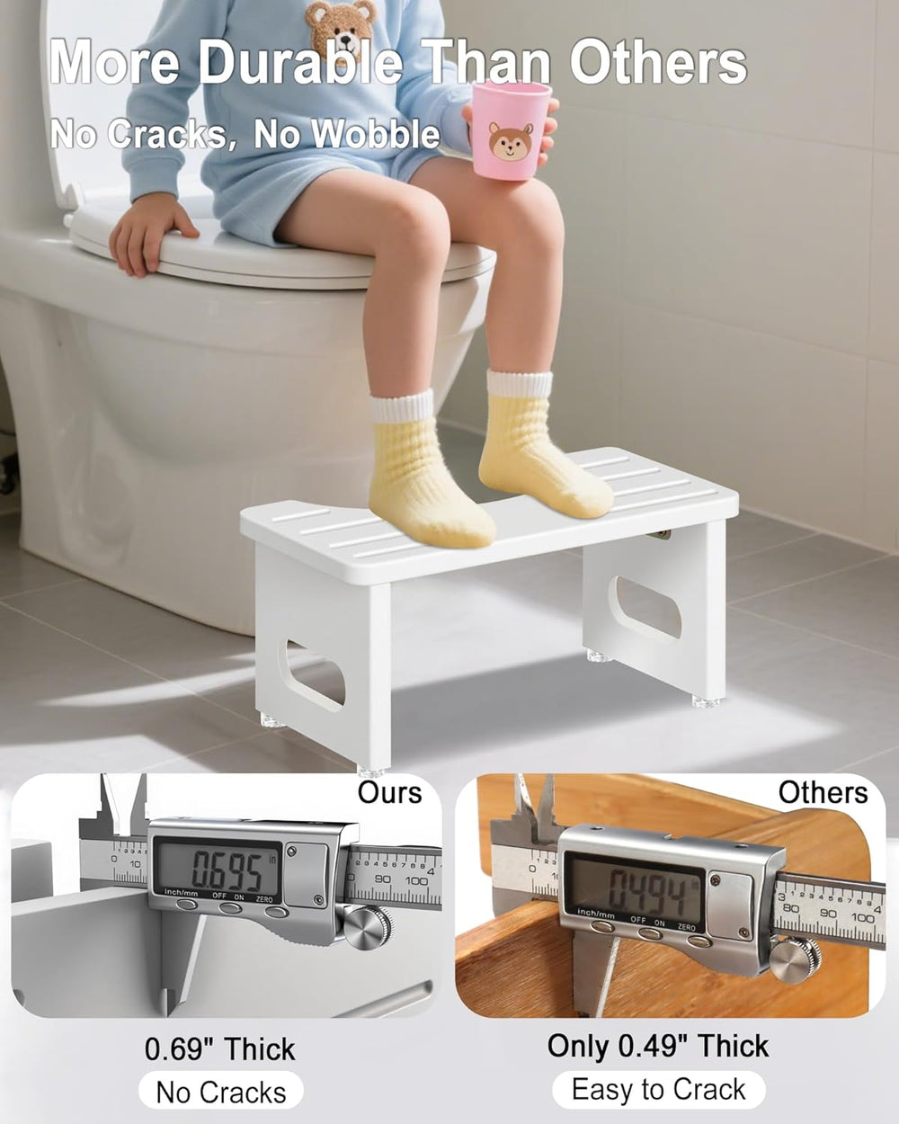 YOSE Squatting Potty for Adults, Foldable Bamboo Toilet Stool Squat Adult, No...
