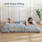 MAXYOYO 3 in 1 Bean Bag Chair, Giant Bean Bag Sofa Bed, Floor Couch with High-Density Foam Filling, Bean Bag Chair for Adult