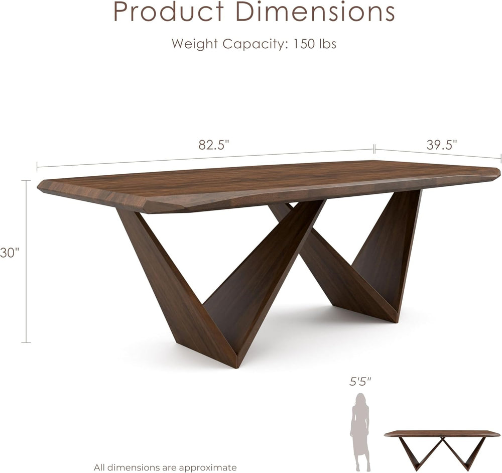 Furniture of America Nazaen III 82.5" Mid-Century Modern Solid Wood Live...