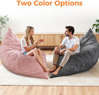 3 in 1 Giant Bean Bag Chair, Convertible Bean Bag Bed for Adults and Kids, Oversized Comfy Memory Foam Floor Sofa with Machine Washable Cover for Living Room, Bedroom & Dorm(Grey)