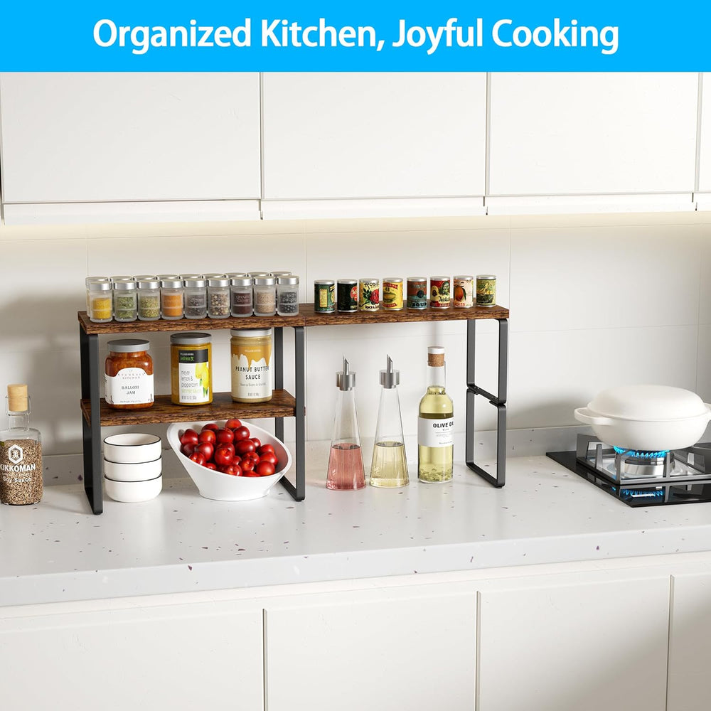 Golener Countertop Organizer Corner Shelf, 2-Tier Adjustable Stackable Corner...