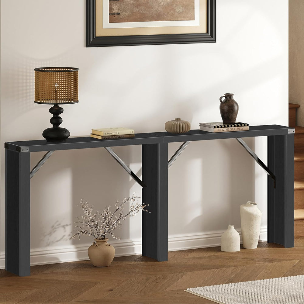 YATINEY Console Table, 70.8" Long Behind Couch Sofa Table, Entryway Tabl...